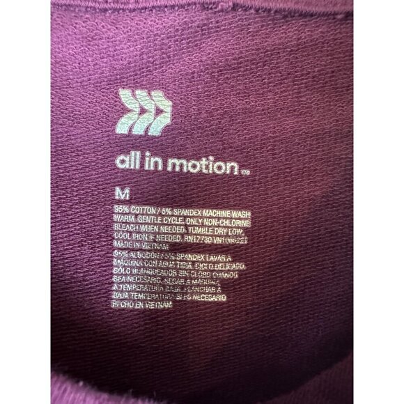 All In Motion Women Purple Hoodie Sweatshirt Size M Cotton/Spandex - Picture 3 of 6
